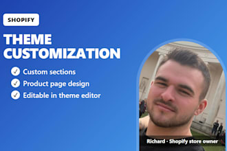 customize your shopify theme, product page and store design