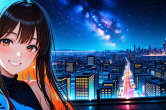 make an anime twitch or discord banner