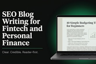 write SEO blog posts for fintech and personal finance