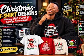 design custom christmas tshirt designs holiday pod merch and family sweatshirt