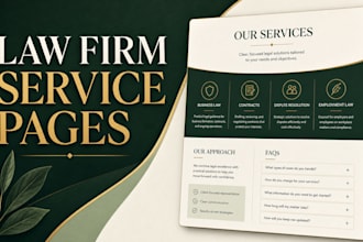 write professional law firm service pages and faqs
