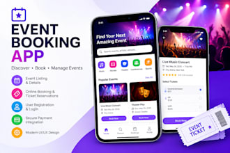 develop an event booking app for events and ticket reservations