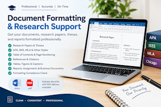 format documents, research papers, references, and reports professionally