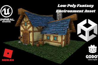 low poly fantasy environment game assets game level design roblox game map