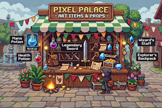 create pixel art items and props for your games