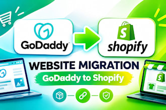 migrate godaddy website to shopify transfer products and redesign store