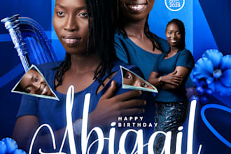 design a professional birthday flyer