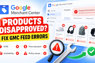 fix google merchant center product feed errors and disapprovals