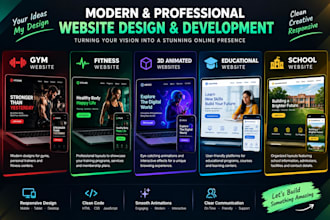 design gym fitness and school websites