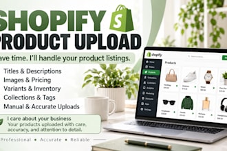 upload shopify products with variants, skus and inventory