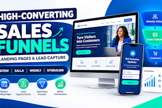 build sales funnel lead capture landing page in sitew salla weebly sitebuilder