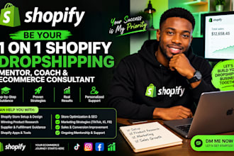 be your 1 on 1 shopify dropshipping mentor, coach and ecommerce consultant