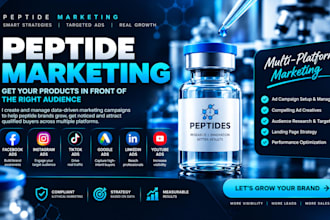 design peptide ads facebook marketing peptide ecommerce supplement sarms website