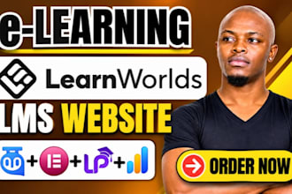 setup learnworlds website, elearning course upload, learndash, lms website