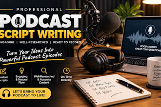 write engaging podcast and youtube documentary scripts