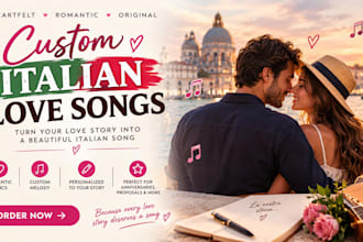 write a custom italian love song, love song lyrics  for someone special