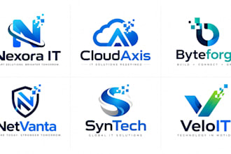 design a professional, information technology, software, tech, computer IT logo