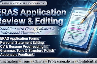 review and edit your eras residency application