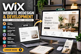 wix website redesign wix website development revamp wix redesign landing page