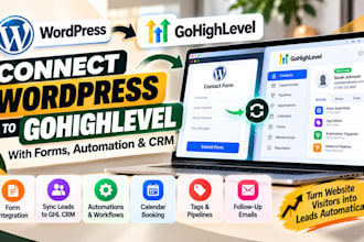 connect wordpress to gohighlevel CRM with forms and automation