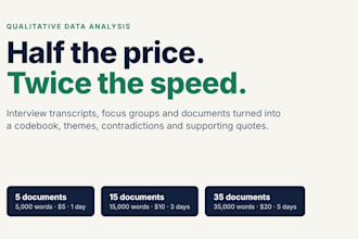 do qualitative and thematic analysis for half the price, twice as fast