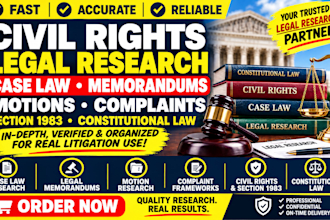 prepare a case law memorandum for federal civil rights disputes