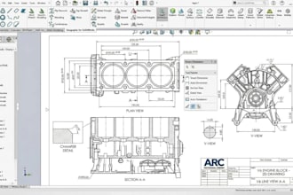 do 3d cad design, 2d drawings and 3d printing design in solidworks