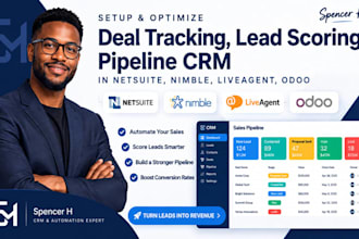 build your netsuite, nimble, or odoo CRM for deal tracking and lead scoring