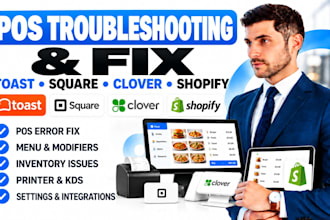 troubleshoot and fix toast pos square pos clover pos and shopify pos