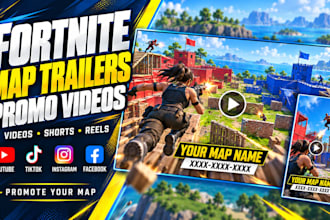 create fortnite map trailers and promo videos for social media