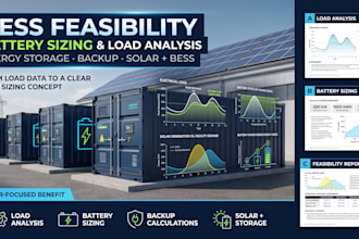 prepare bess feasibility, battery sizing, and load analysis