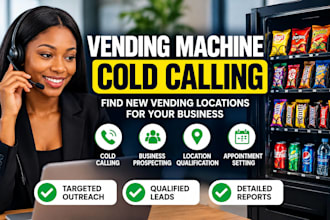do vending machine cold calling and vending location, b2b sales, atm placement