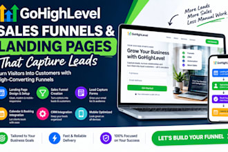 design gohighlevel sales funnels landing pages and lead capture forms