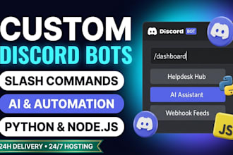 build a custom discord bot with ai, slash commands and webhooks