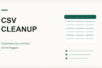 clean format and validate your CSV data