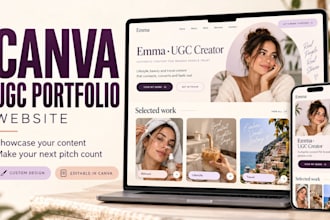 enhance your canva website ugc portfolio