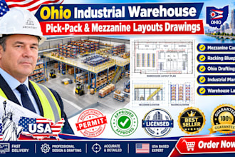 design warehouse storage layouts and industrial mezzanine plans oh