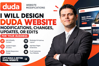 design duda website modifications, changes, updates, or edits for your business