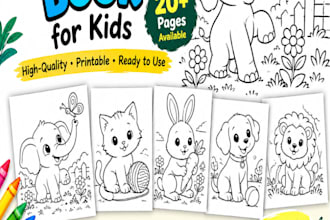 create kids coloring book pages for amazon KDP