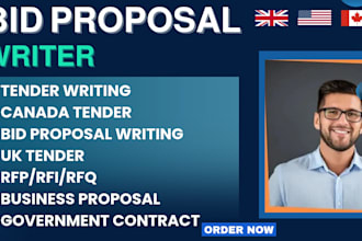 write canada tender, rfp, tender bids, business proposal, bid proposal UK tender
