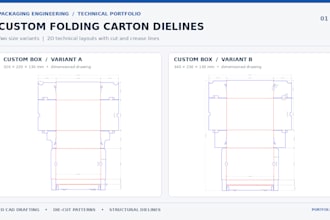 create custom packaging dielines and die cut box templates