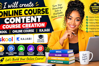 create online course content course creation skool online course kajabi course