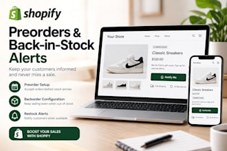 setup shopify preorders, backorders, coming soon and restock alerts