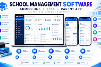 build school management software with admissions, fees and parent app