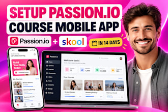 build passion io course website skool online course mobile app passionio website