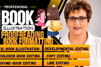edit, proofreading, book formatting for esl children book or middle grade book