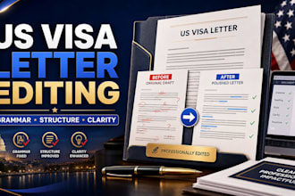 improve the grammar and structure of your US visa letter