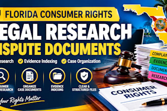 research florida consumer rights and organize dispute case documents