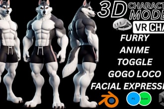 create custom furry 3d models, vrchat avatars, and furry characters