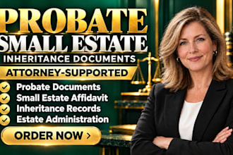 organize probate, small estate affidavit and inheritance documents